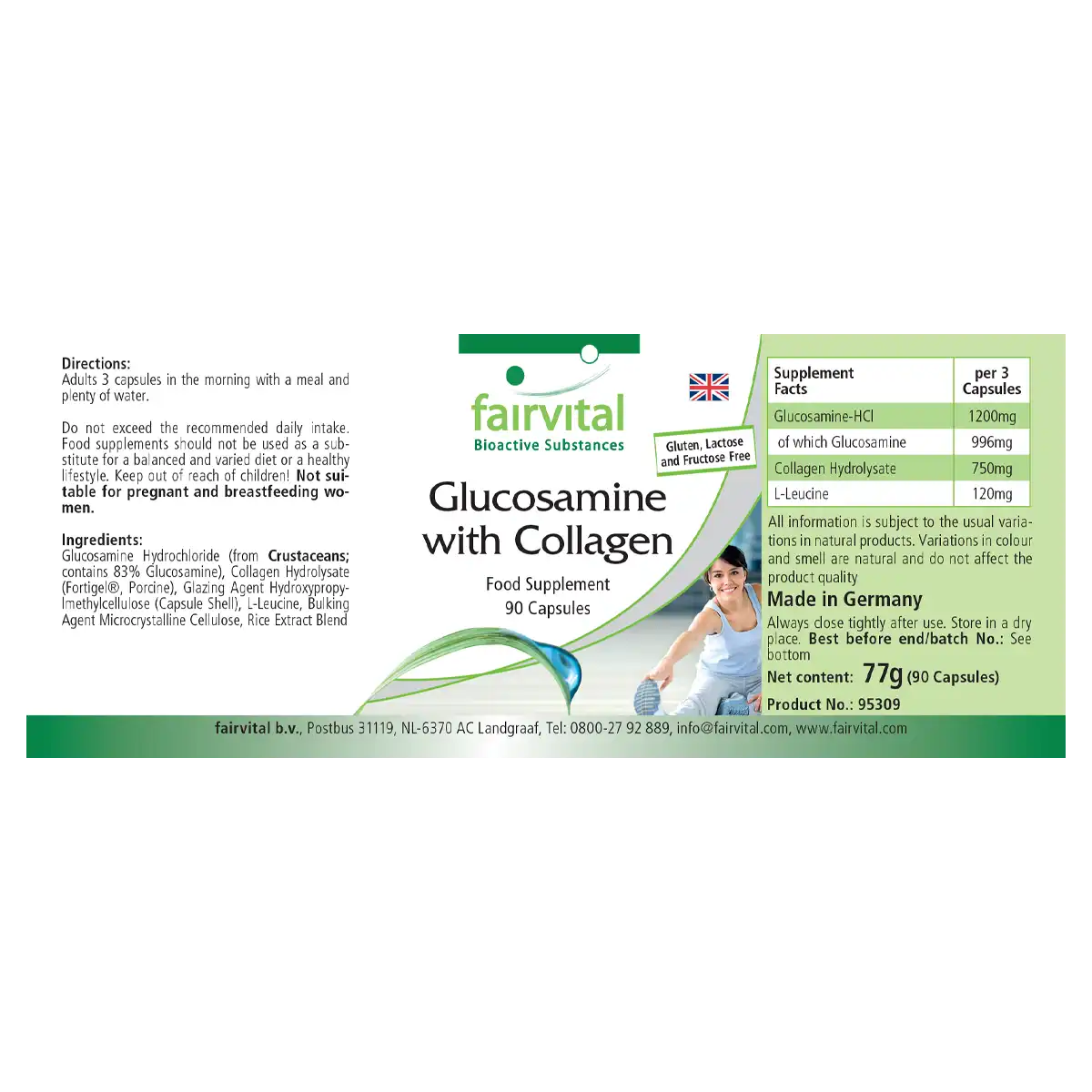 Glucosamin mit Collagen - 90 Kapseln - Hochdosiert | Fairvital