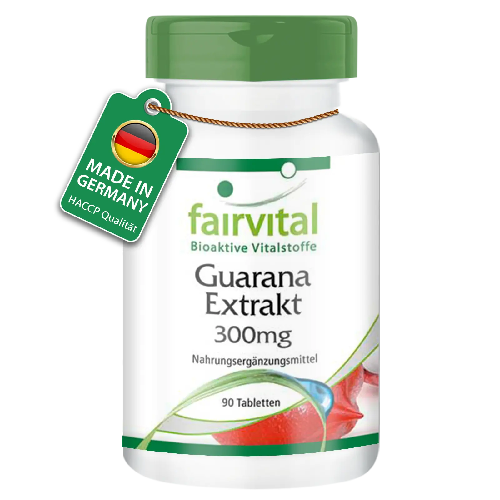 Guarana Extrakt 300mg - Paullinia cupana - 90 Tabletten - Energizer - Hochdosiert und Vegan | Fairvital Guarana Extrakt 300mg - Paullinia cupana - 90 Tabletten - Energizer - Hochdosiert und Vegan | Fairvital