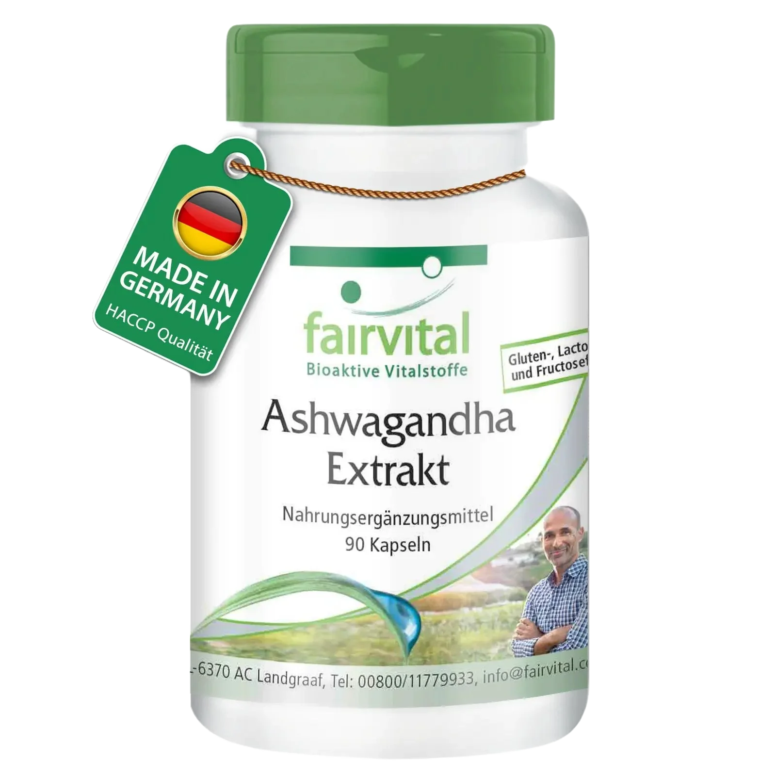 Ashwagandha Extrakt - 90 Kapseln - Hochdosiert und Vegan | Fairvital