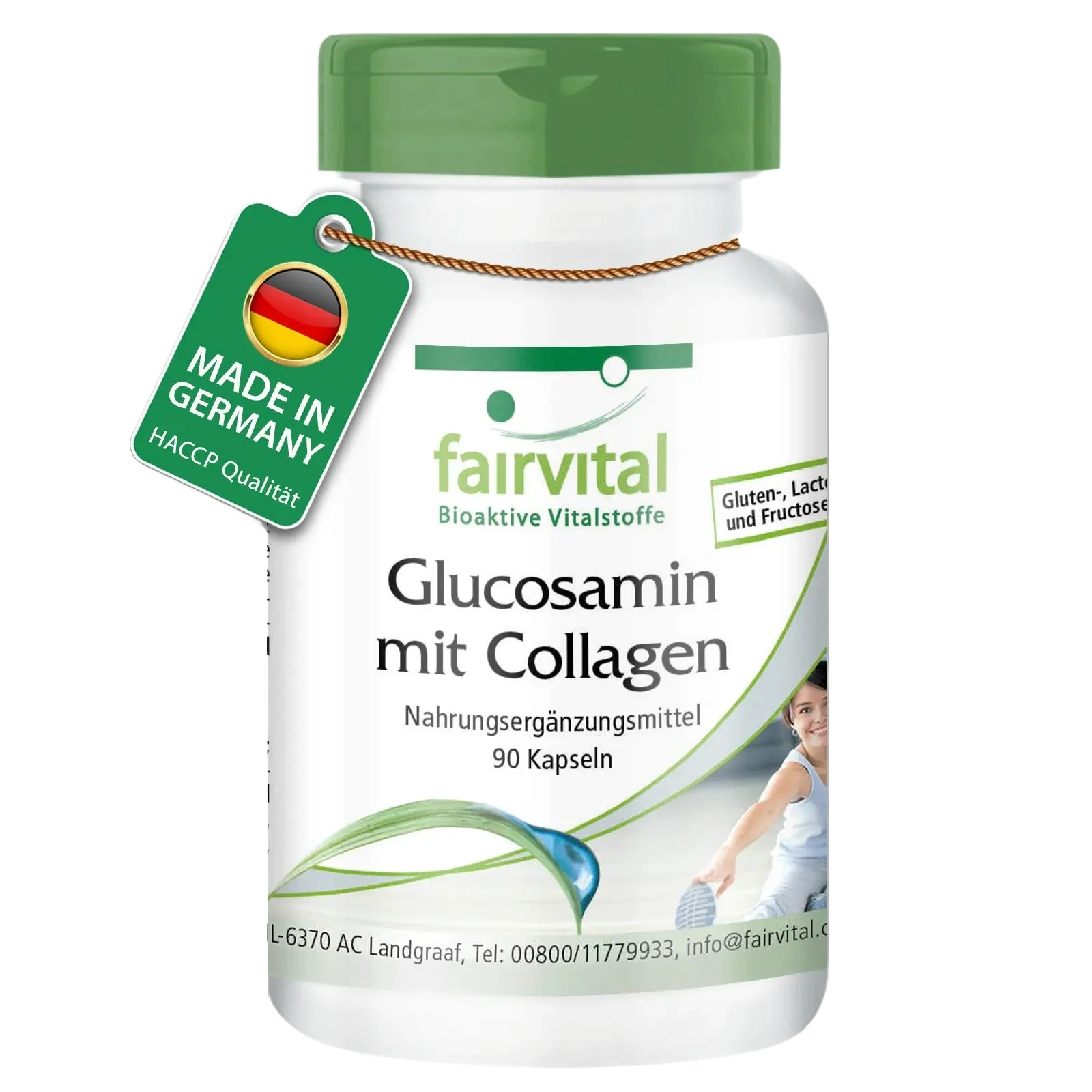Glucosamin mit Collagen - 90 Kapseln - Hochdosiert | Fairvital Glucosamin mit Collagen - 90 Kapseln - Hochdosiert | Fairvital
