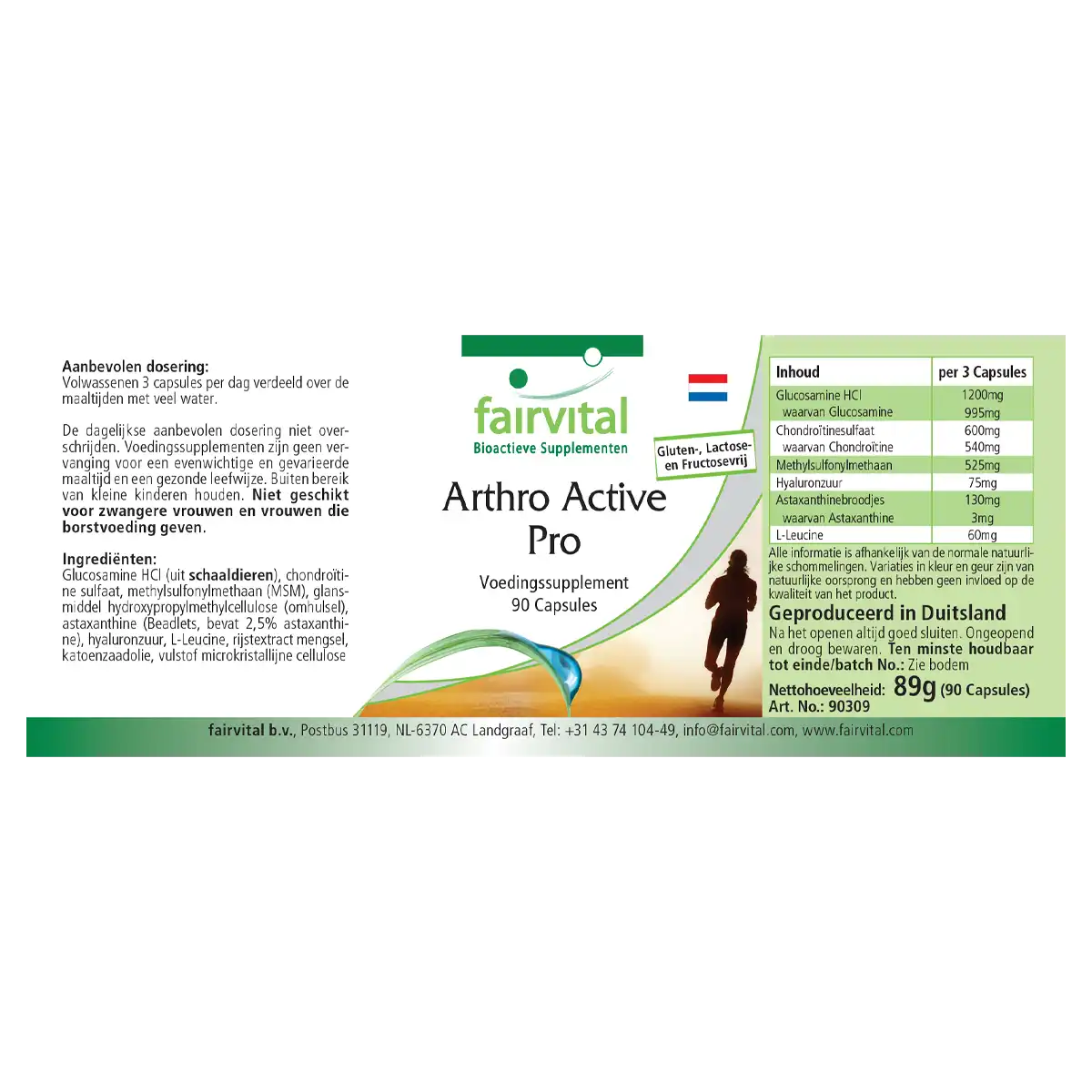 Gelenk-Aktiv Pro - 90 Kapseln - mit Chondrotinsulfat, MSM, Hyaluronsäure, Astaxanthin - Hochdosiert | Fairvital