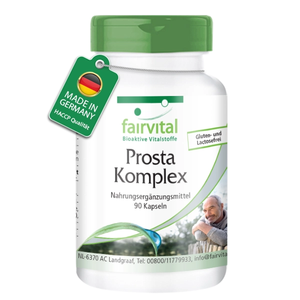 Prosta Komplex - 90 Kapseln - mit Zink, Selen uvm. - Kohlenhydratstoffwechsel, Zellteilung uvm. - Vegan | Fairvital