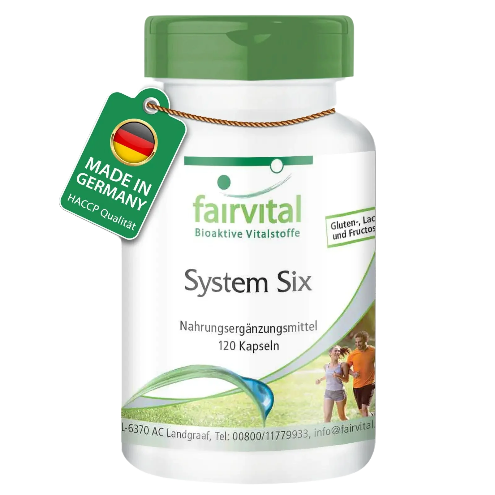 System Six - 120 Kapseln - mit Vitamin C, Jod, Selen uvm. - für Immunsystem, Nervensystem uvm. - Vegan | Fairvital