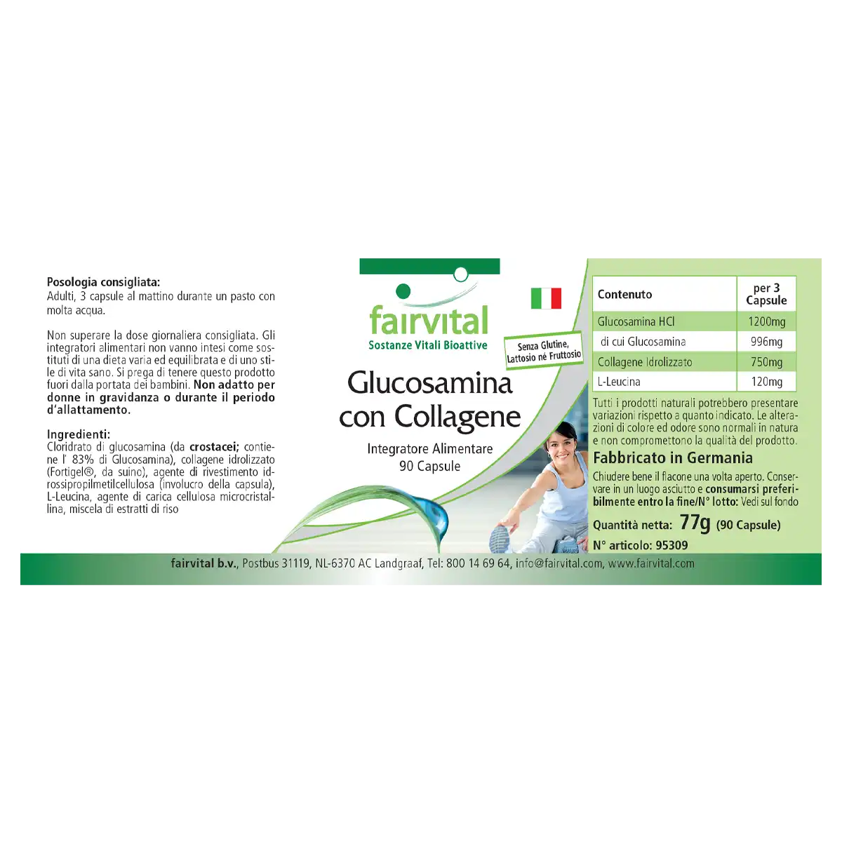Glucosamin mit Collagen - 90 Kapseln - Hochdosiert | Fairvital