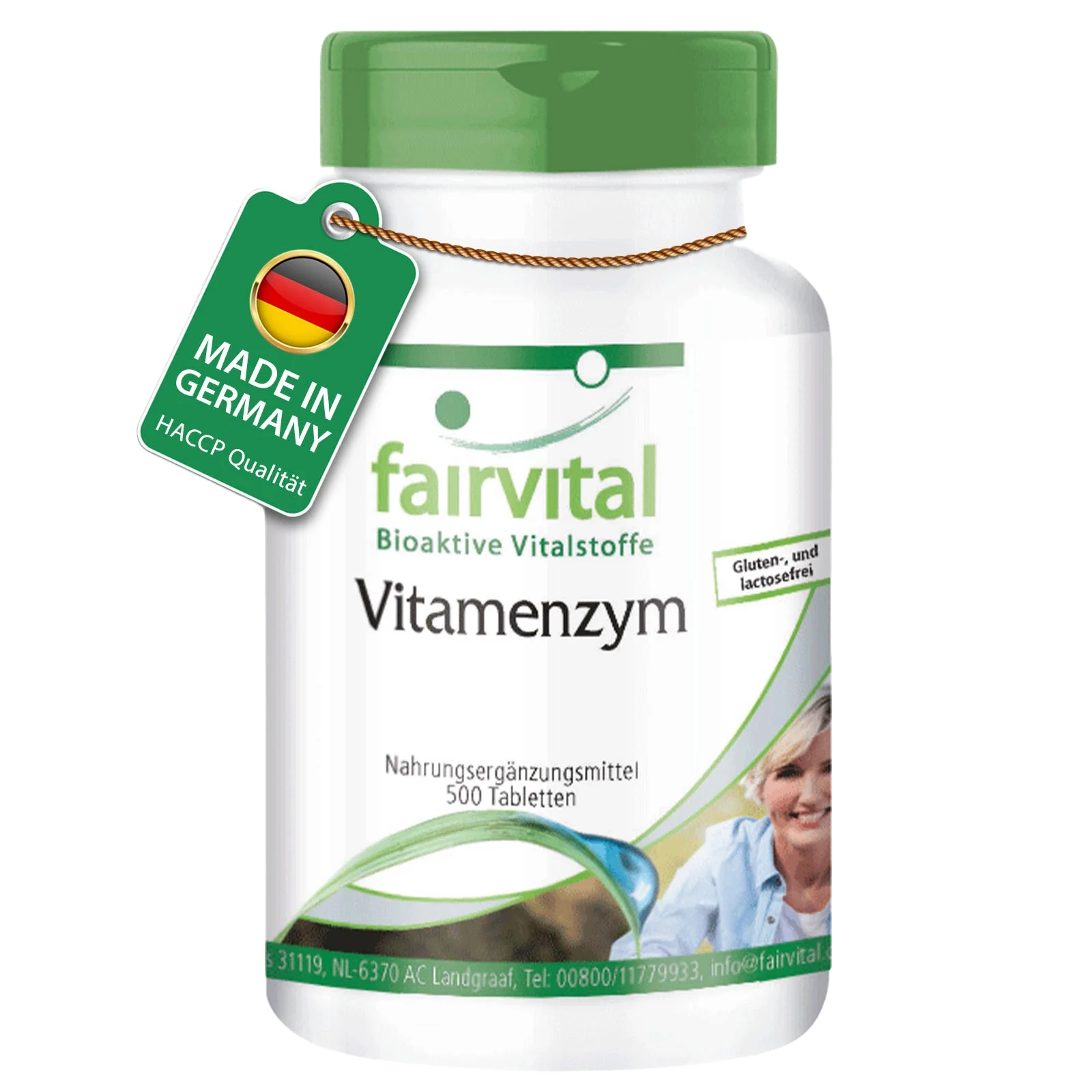 Vitamenzym - 500 Tabletten - mit Pankreatin, Papain, Bromelain, Rutin, Trypsin uvm. | Fairvital