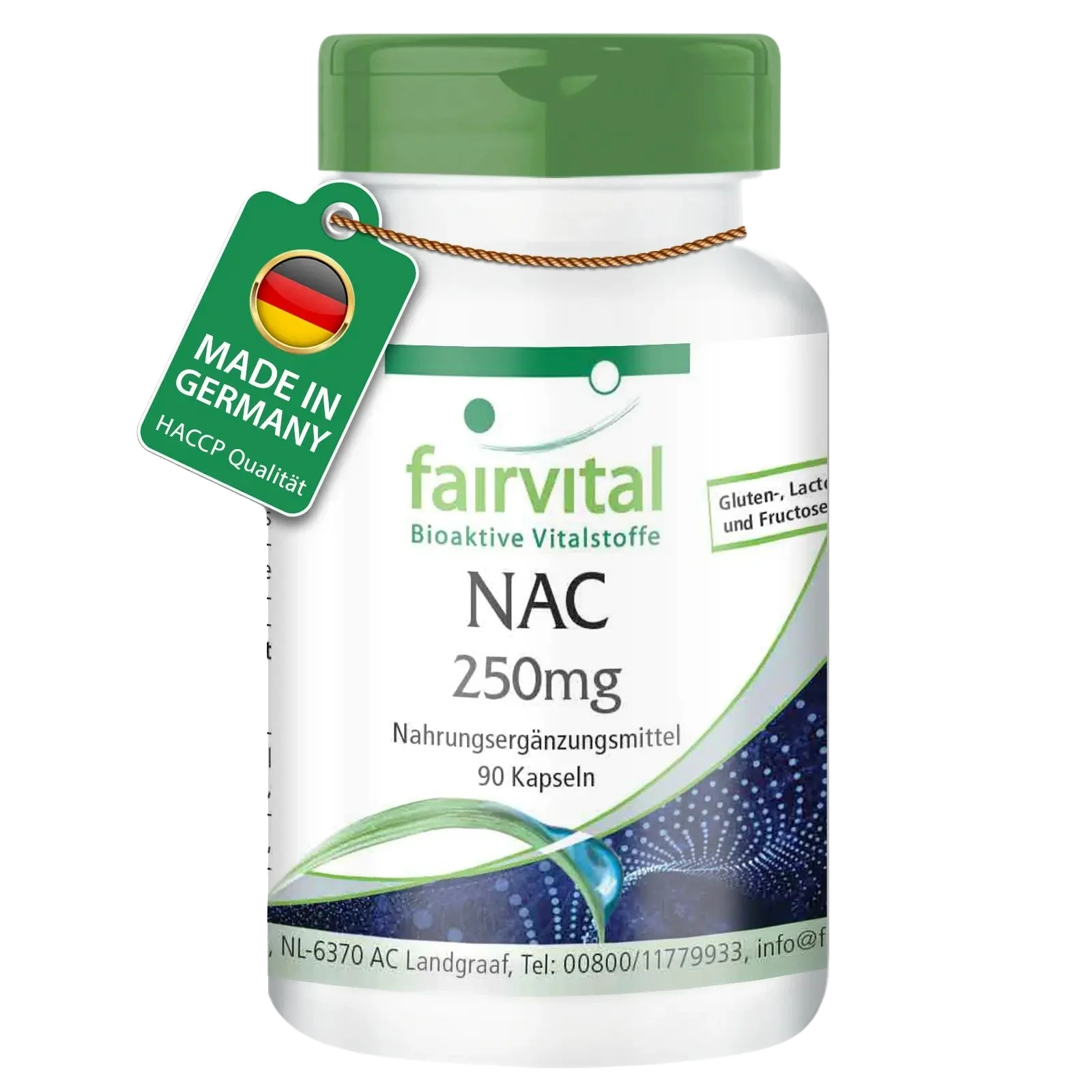 NAC 250mg - 90 Kapseln - N-Acetyl-Cystein - Aminosäure - Vegan | Fairvital