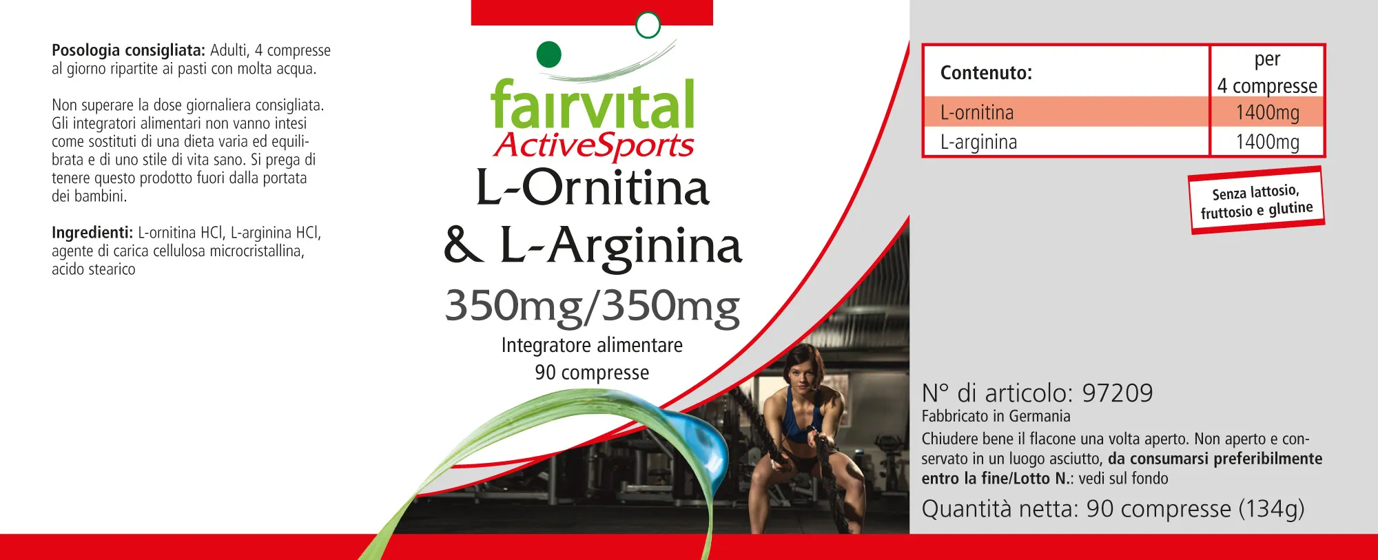 L-Ornithin & L-Arginin 350mg/350mg - 90 Tabletten - HOCHDOSIERT - VEGAN - Aminosäuren | Fairvital