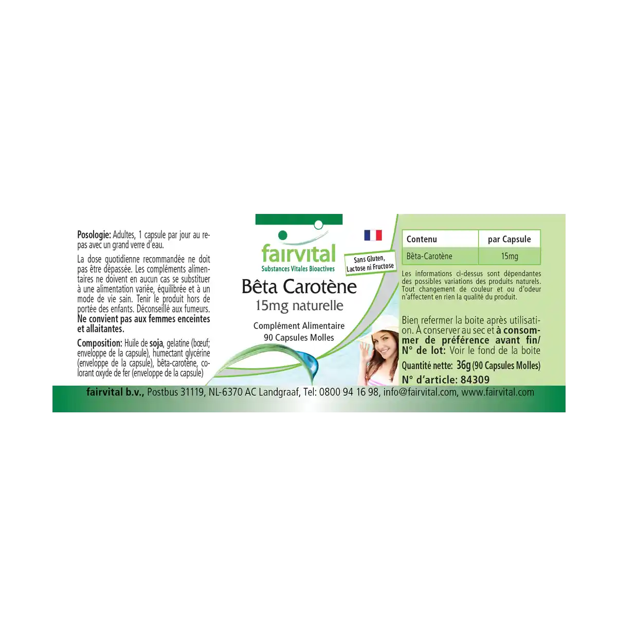 Beta Carotin 15mg natürlich - Beta Carotin 25.000 IE - 90 Softgels - Hochdosiert | Fairvital