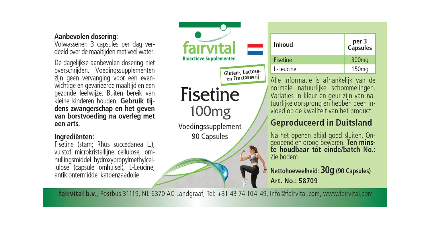 Fisetin 100mg - 90 Kapseln - aus japanischem Wachsbaum - Hochdosiert und Vegan | Fairvital Fisetin 100mg - 90 Kapseln - aus japanischem Wachsbaum - Hochdosiert und Vegan | Fairvital
