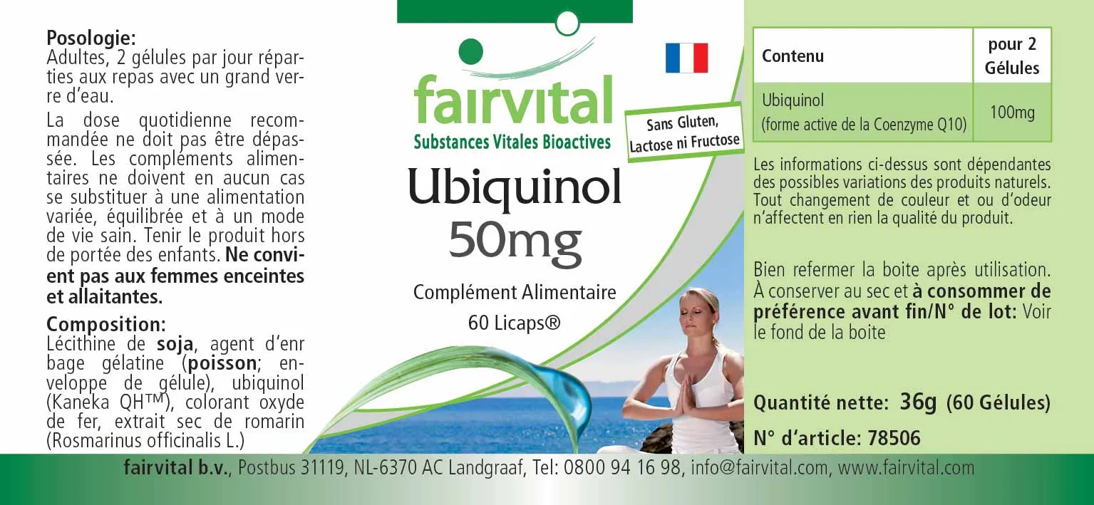 Ubiquinol 50mg Kapseln - 60 Licaps | Fairvital