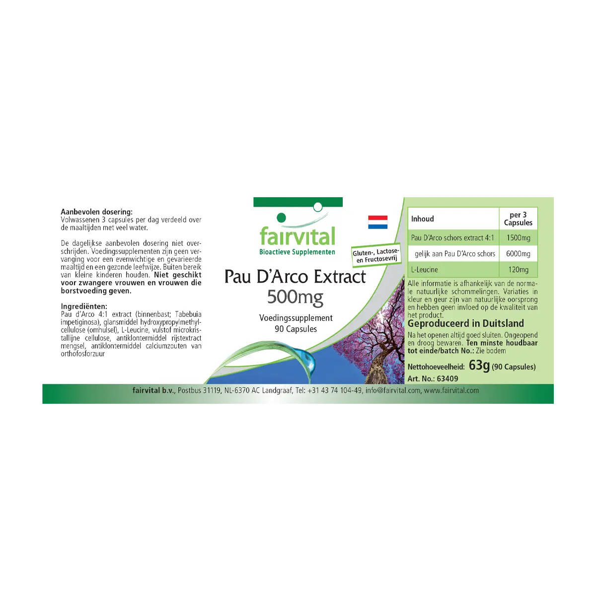 Pau D’Arco Lapacho Extrakt - 90 Kapseln - Hochdosiert und Vegan | Fairvital