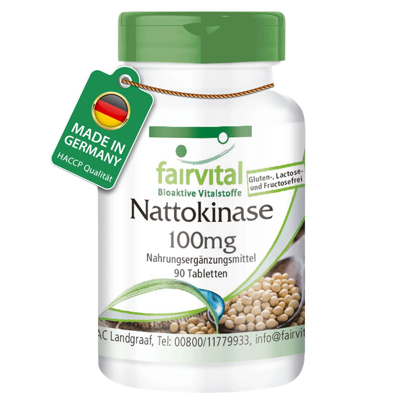 Nattokinase 100mg - 90 Tabletten - Hochdosiert und Vegan | Fairvital