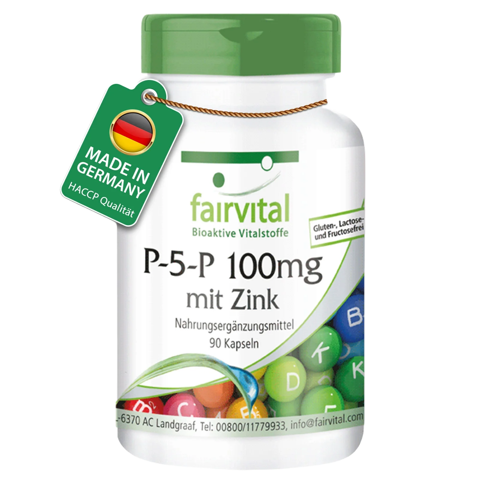P-5-P 100mg mit Zink - für Immunsystem, Sehkraft, Haar uvm. - Vegan | Fairvital P-5-P 100mg mit Zink - für Immunsystem, Sehkraft, Haar uvm. - Vegan | Fairvital