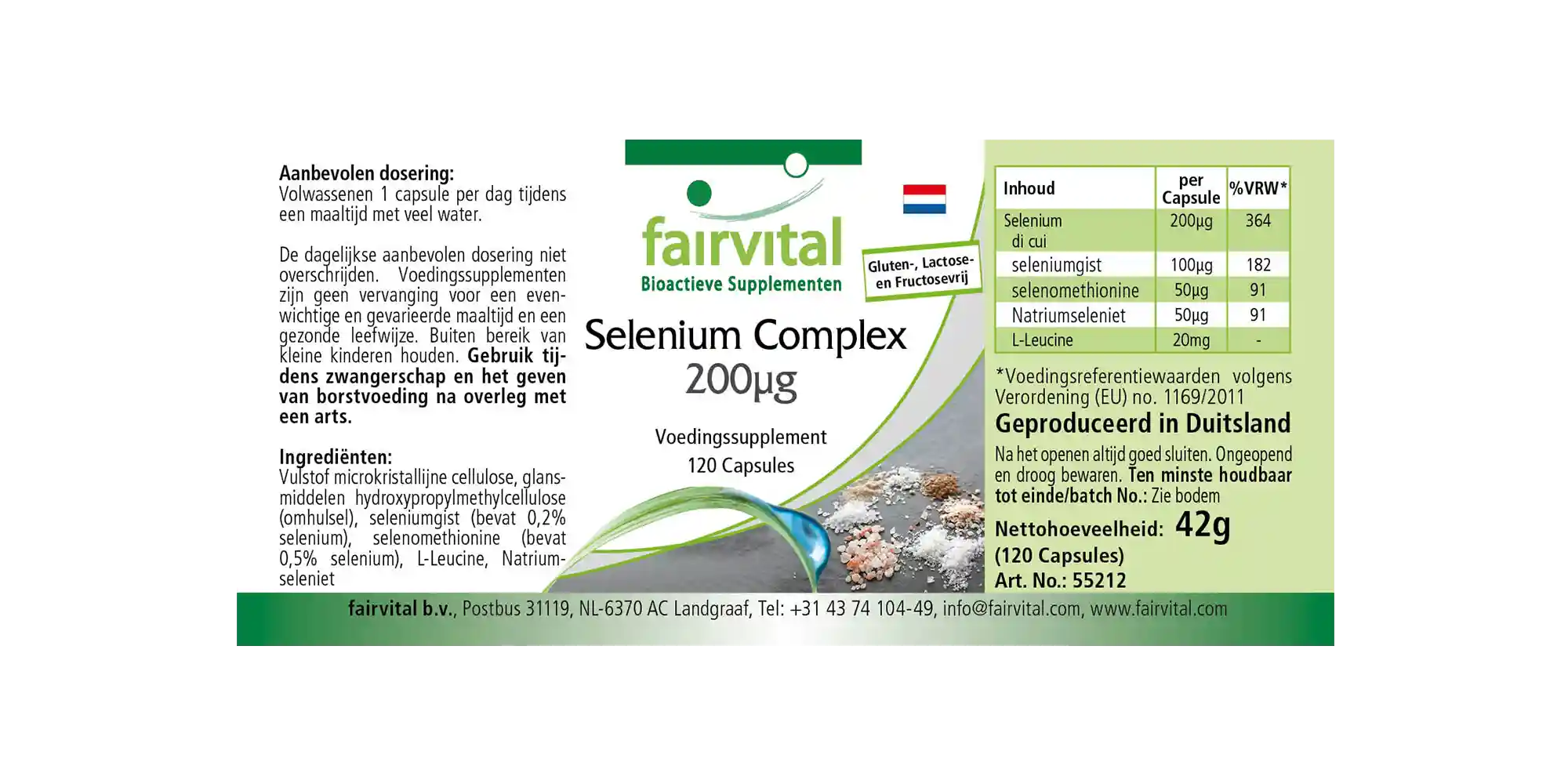 Selen Komplex 200µg - 120 Kapseln - für Immunsystem, Schilddrüse uvm. - Hochdosiert und Vegan | Fairvital