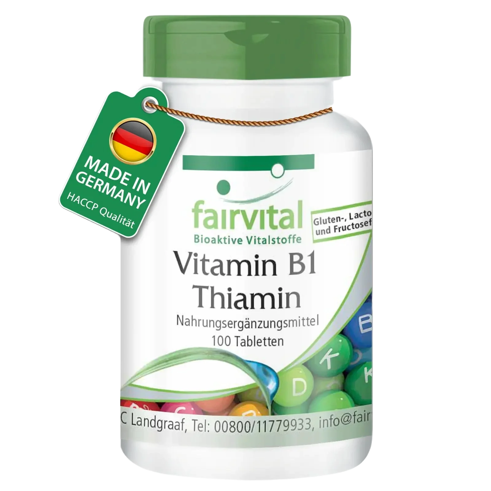 Vitamin B1 Thiamin - 100 Tabletten - für Herz, Nervensystem uvm. - Vegan | Fairvital Vitamin B1 Thiamin - 100 Tabletten - für Herz, Nervensystem uvm. - Vegan | Fairvital