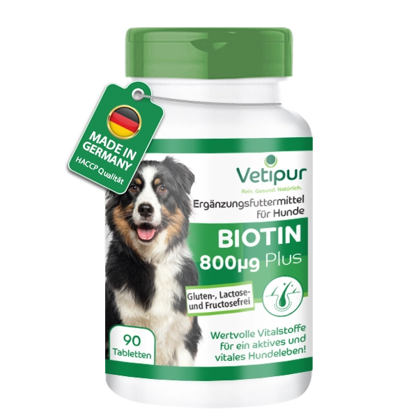Biotin 800µg - mit Niacin, Zink, Kupfer uvm. - für Fell und Haut - 90 Tabletten | Fairvital