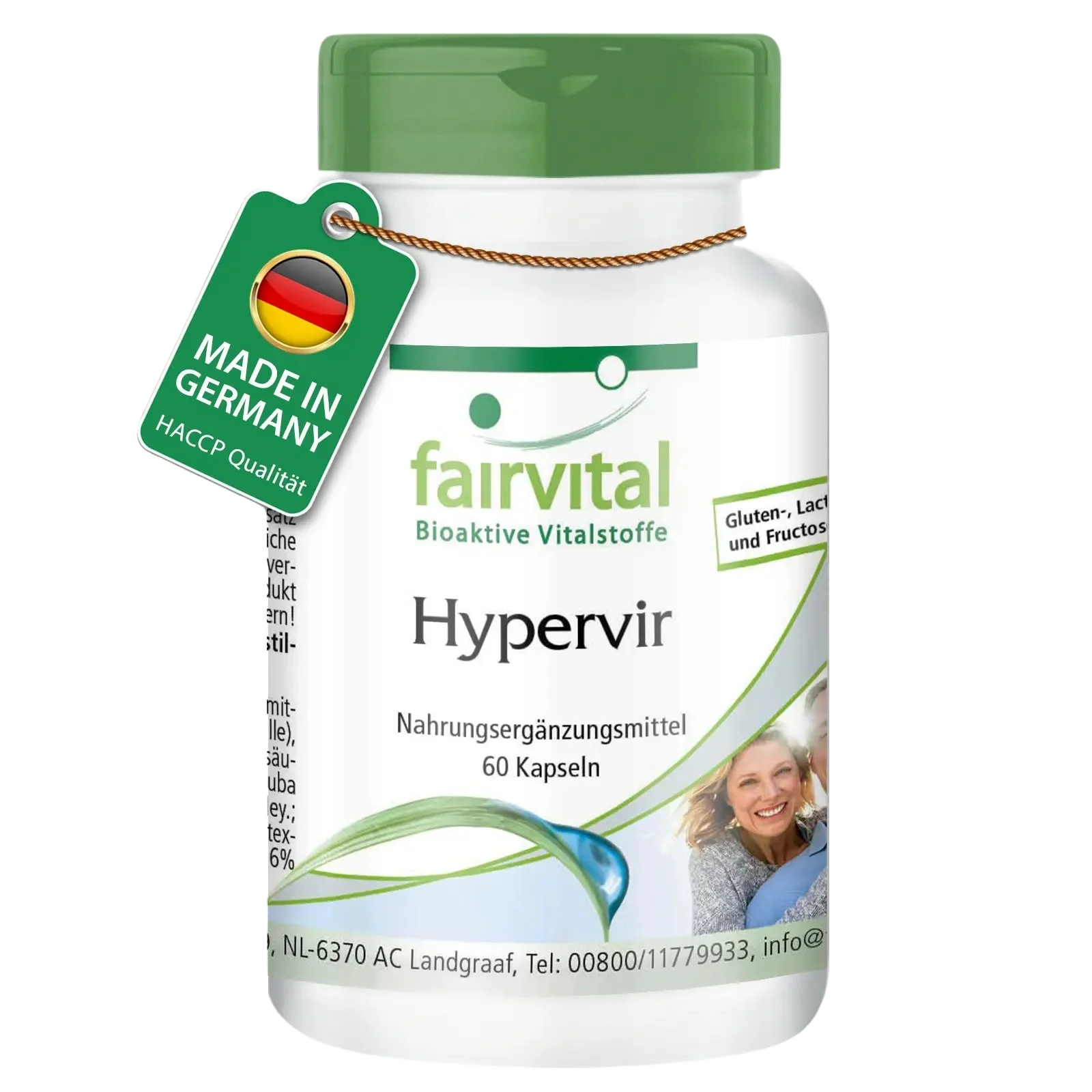 Hypervir - 60 Kapseln - mit Gingko & Ginseng - Hochdosiert und Vegan | Fairvital